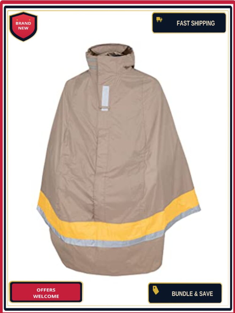 Cycling Rain Cape Poncho with Hood Raincoat